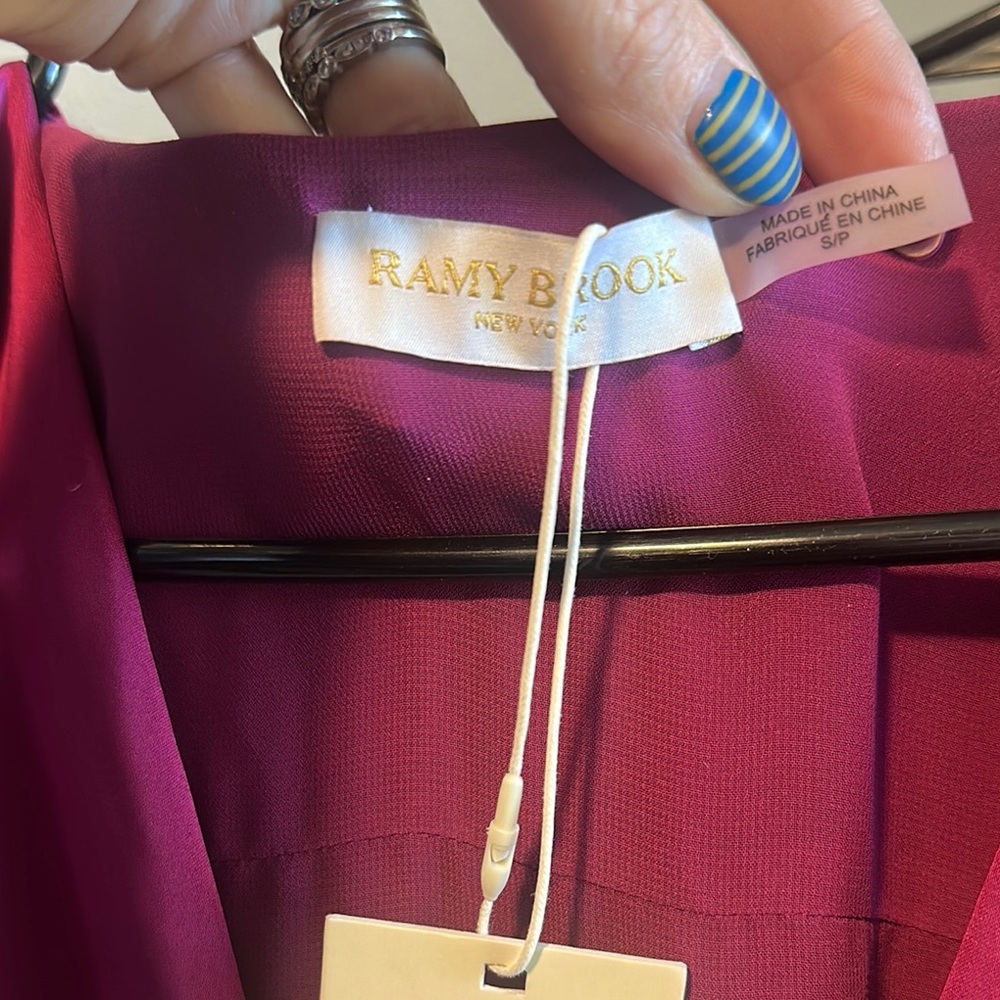 RAMY BROOK Rori Smocked Mini Dress In Plumberry - Picture 5 of 9